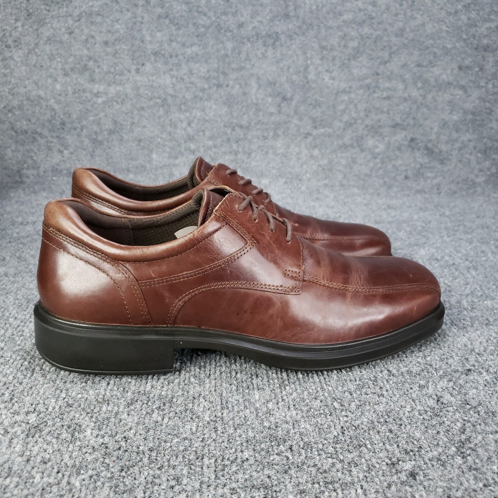 Ecco Helsinki 2 Shoes Mens Size 9 Brown Leather Oxford Dress Bike‎ Toe Derby
